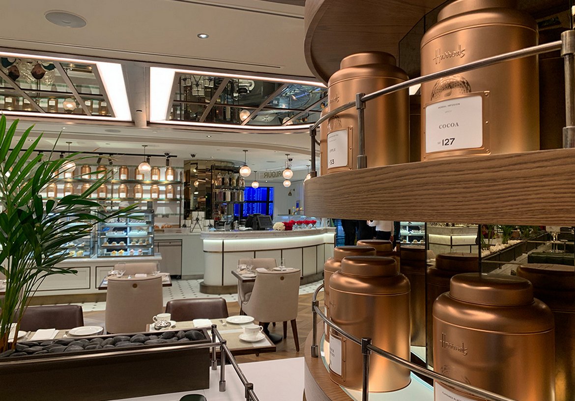 Doha airport is the first in the world to get a Harrods tea room