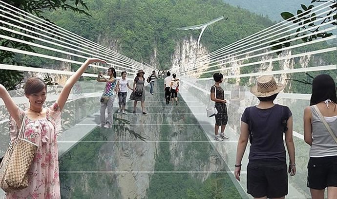 China to unveil the worlds longest transparent bridge and you can bungee jump too - Luxurylaunches