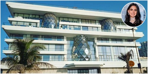While her parents stay in a $4.8 billion 27-storey home, Isha, the daughter of Mukesh Ambani, Asia’s richest man, lives in a 55,000 sq.ft diamond-themed sea-facing mansion. The 27-year-old received this multi-storeyed abode as a wedding gift