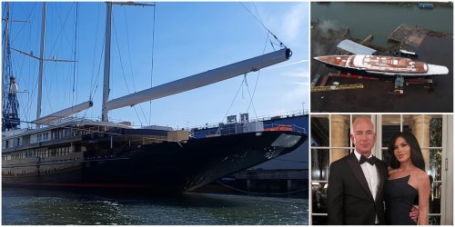 Christmas has come early for Jeff Bezos – His humungous $500 million sailing superyacht is complete and ready for the centibillionaire to take delivery