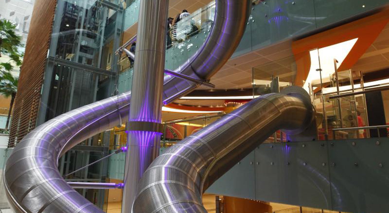 Singapore’s Changi airport has a massive slide that will take you directly to your boarding gate