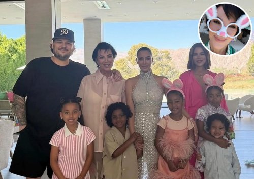 Where else but at momager Kris Jenner’s party would you find a Louis Vuitton pouch casually nestled among popcorn and candy in massive gift baskets?