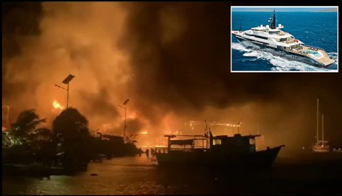 Just a day after the Alfa Nero superyacht, owned by the sanctioned Russian billionaire Andrey Guryev, was relocated, a massive fire engulfed and destroyed the Antigua Marine Yacht Club. The 267-foot-long vessel was unharmed.