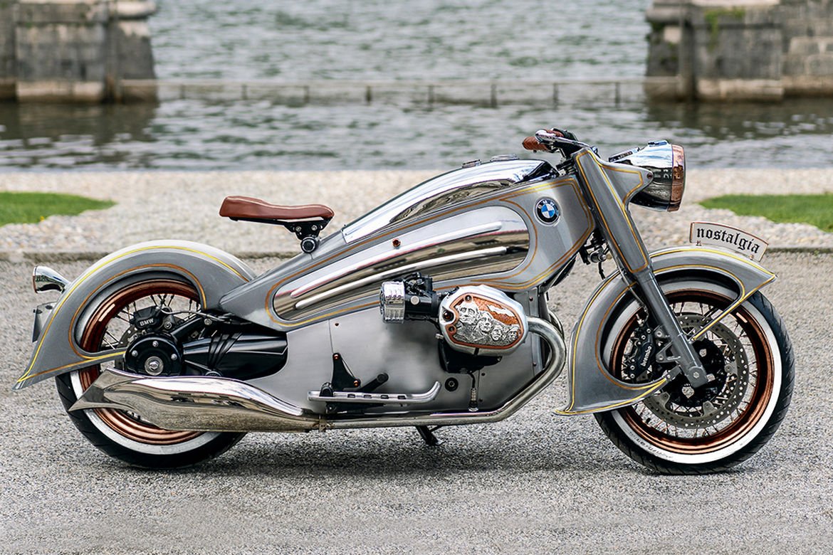 This art deco inspired limited edition BMW motorcycle is finished in platinum and gold