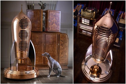 A pair of these bronze sculptural speakers cost more than a million dollars
