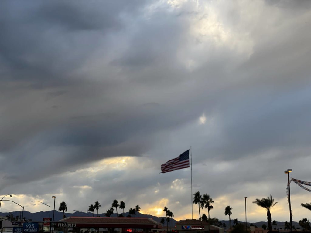 Flag above State Department Full Mast, Upside Down