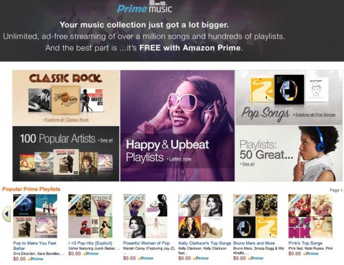 Amazon Launches 'Prime Music' Streaming Service with Access to Over One Million Songs