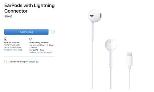 Apple Lowers Price of EarPods by $10 Now That They Aren't Included With iPhones