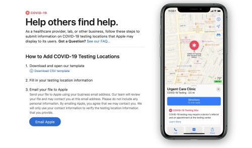 Apple Maps to Directly Display COVID-19 Testing Locations