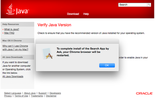 Oracle Now Bundling Ask.com Adware With Java for Mac