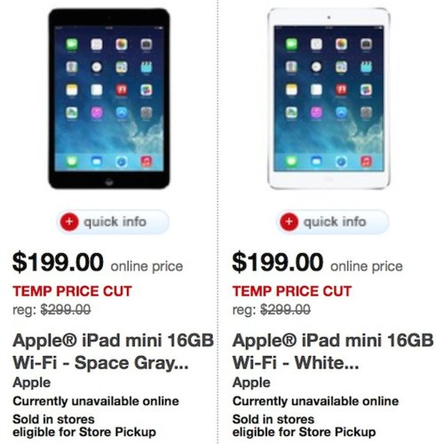 Target Offering Non-Retina Wi-Fi iPad Mini for $199 In-Store for Father's Day