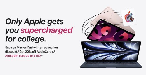 Apple Launches 2022 Back to School Promotion: Up to $150 Gift Card With Mac or iPad