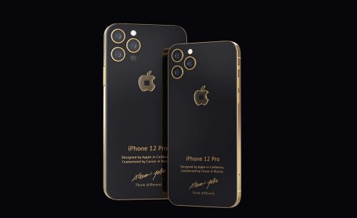Caviar Launches $6,000+ Custom iPhone 12 Pro With Fragment of Steve Jobs' Original Turtleneck Embedded in Apple Logo