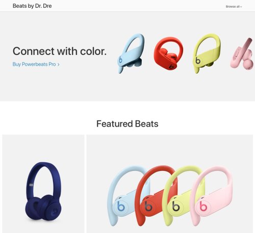 Apple Removes Beats Landing Page From Website Ahead of Tuesday's Launch Event [Update: Restored]
