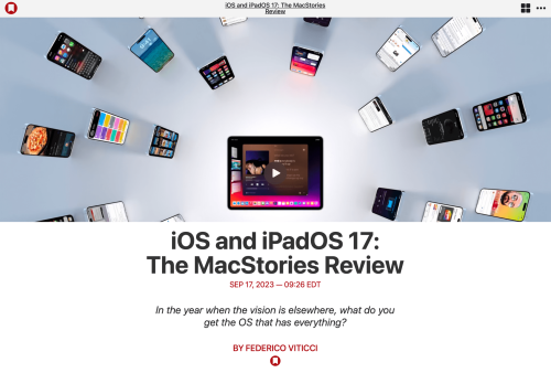 iOS and iPadOS 17 Review Extras: eBook, Special Editions of MacStories Weekly and AppStories+, and Two New Obsidian Plugins