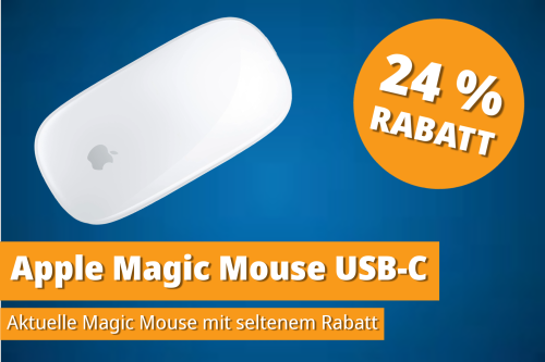 Apple Magic Mouse mit USB-C: Jetzt für nur 65 Euro statt 85 Euro
