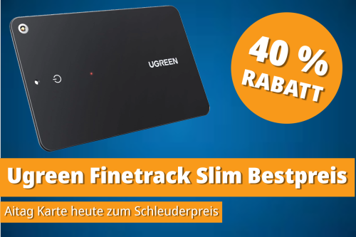 Ugreen Finder Slim jetzt für 17,99 Euro: 40 Prozent Rabatt Airtag Karte
