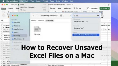 How to recover unsaved Excel files on Mac in 4 ways