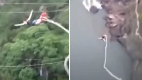 Bungee-Seil gerissen: Frau stürzt in Fluss mit Krokodilen!