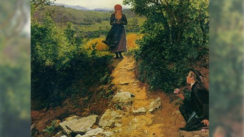Zeigt ein Gemälde aus dem Jahr 1860 eine Frau mit Smartphone in der Hand?