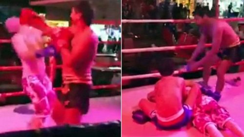 VIDEO: Betrunkener Engländer fordert Muay-Thai-Fighter heraus - Fehler!