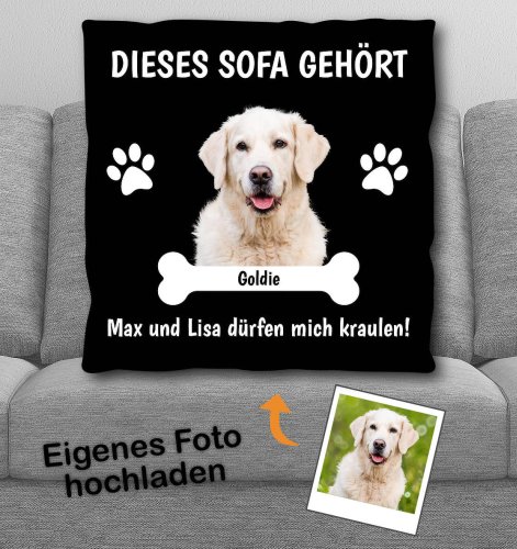 Sofa gehört dem Hund - Personalisiertes Kissen