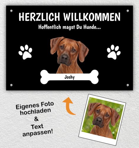Hoffentlich magst Du Hunde – Personalisiertes Hundeschild
