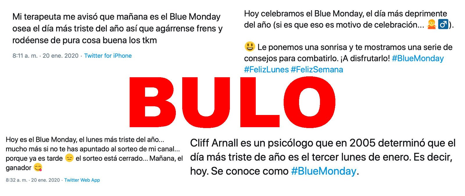 No, el Blue Monday no es el día más triste del año · Maldita.es - Periodismo para que no te la cuelen
