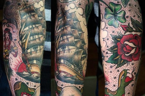 Full sleeve with filler ideas  Full sleeve tattoos Sleeve tattoos Tattoo  sleeve designs