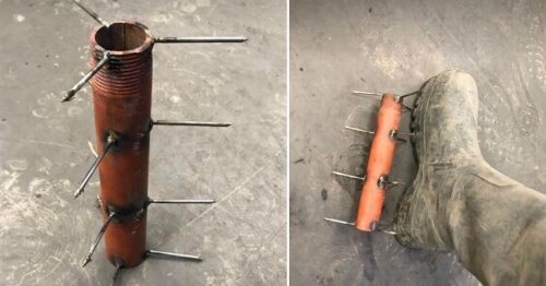 Spike trap 'that could kill a child' found hidden in puddle in England