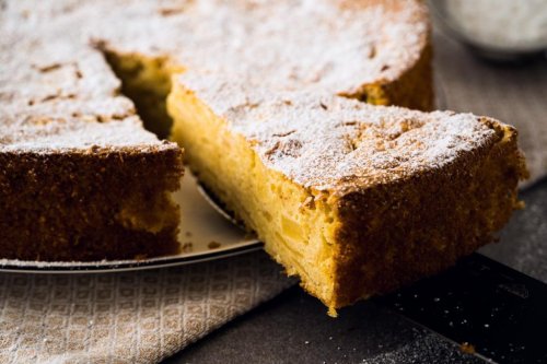 Couscous Topfen Apfel Kuchen