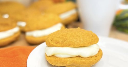 Pumpkin Whoopie Pies with Cream Cheese Filling - Maplewood Road
