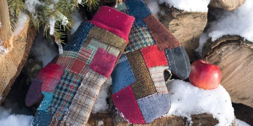 Couture récup : coudre des moufles en patchwork