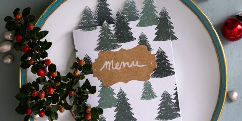 Réaliser un menu de Noël en papier découpé