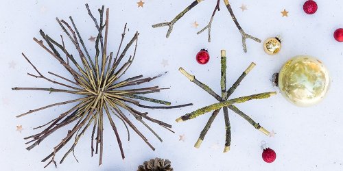 Déco de Noël DIY : fabriquer des étoiles avec des brindilles