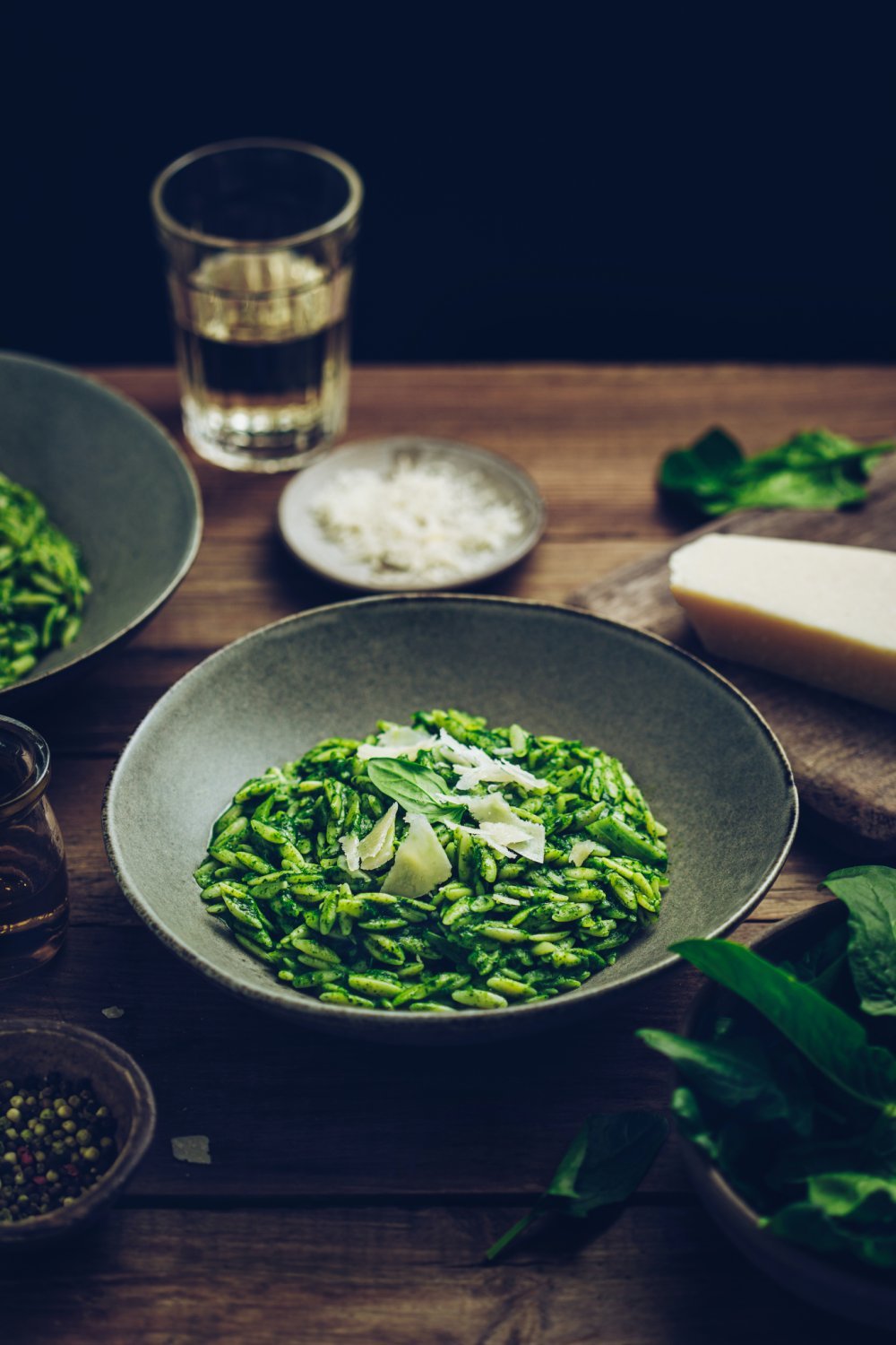 Orzotto au pesto d'épinards