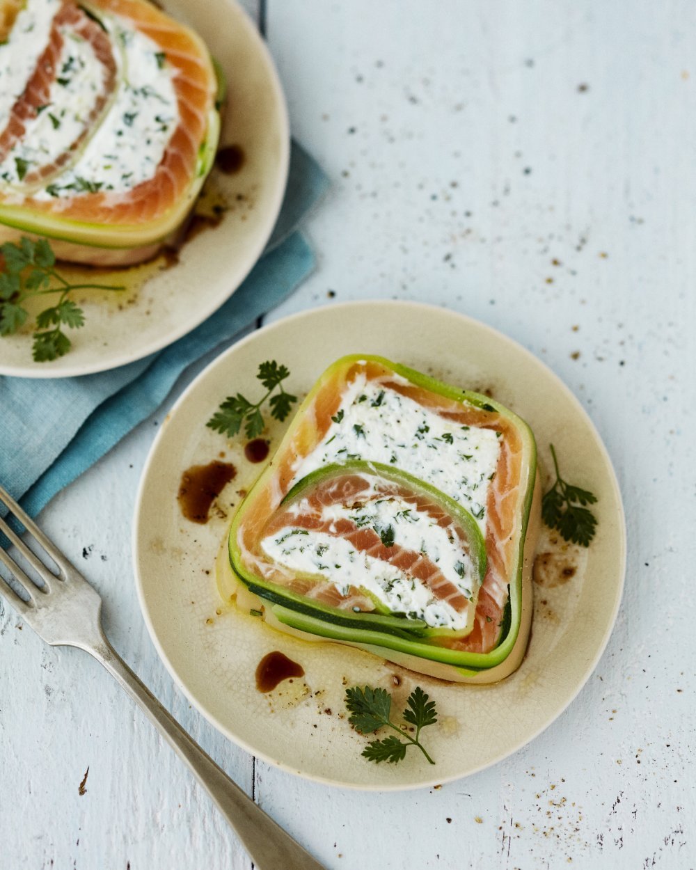 Terrine de saumon et courgette au chèvre frais