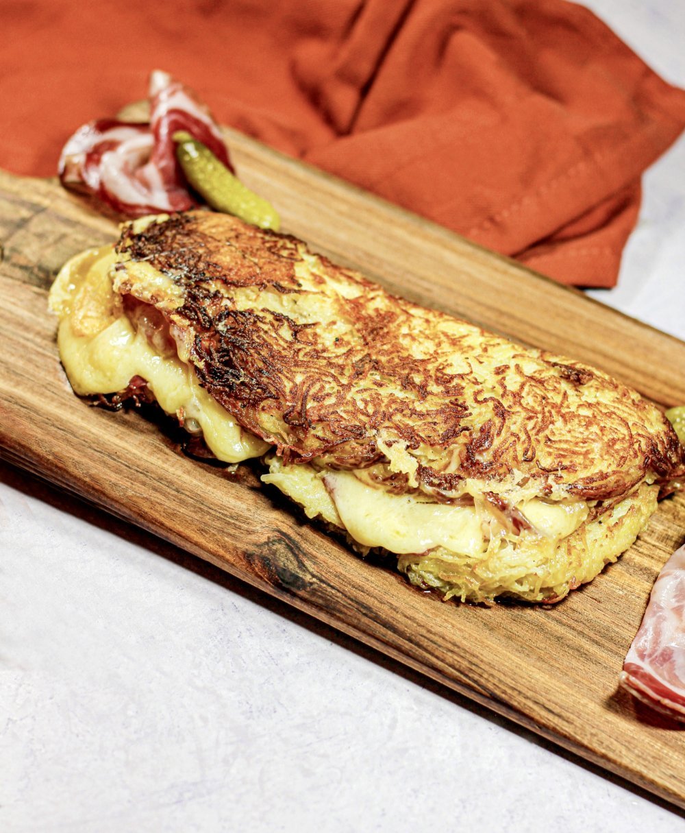 Roulé de pomme de terre à la raclette