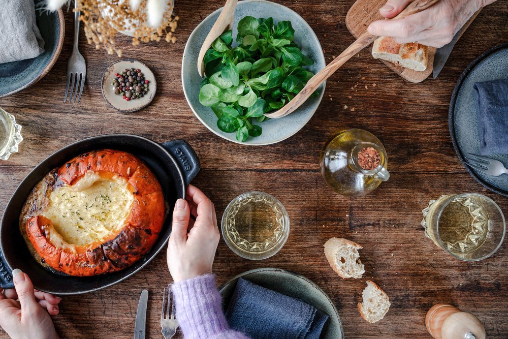 Fondue de fromage au potimarron