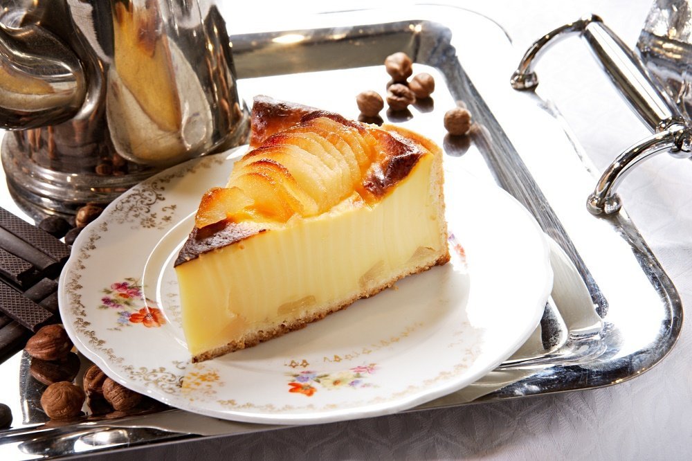 Flan aux poires et à la fève tonka