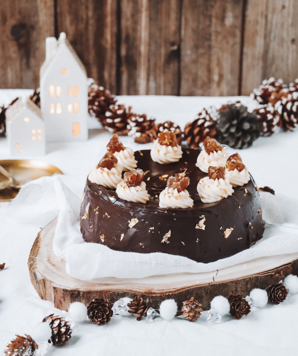 Cheesecake au chocolat et à la crème de marrons