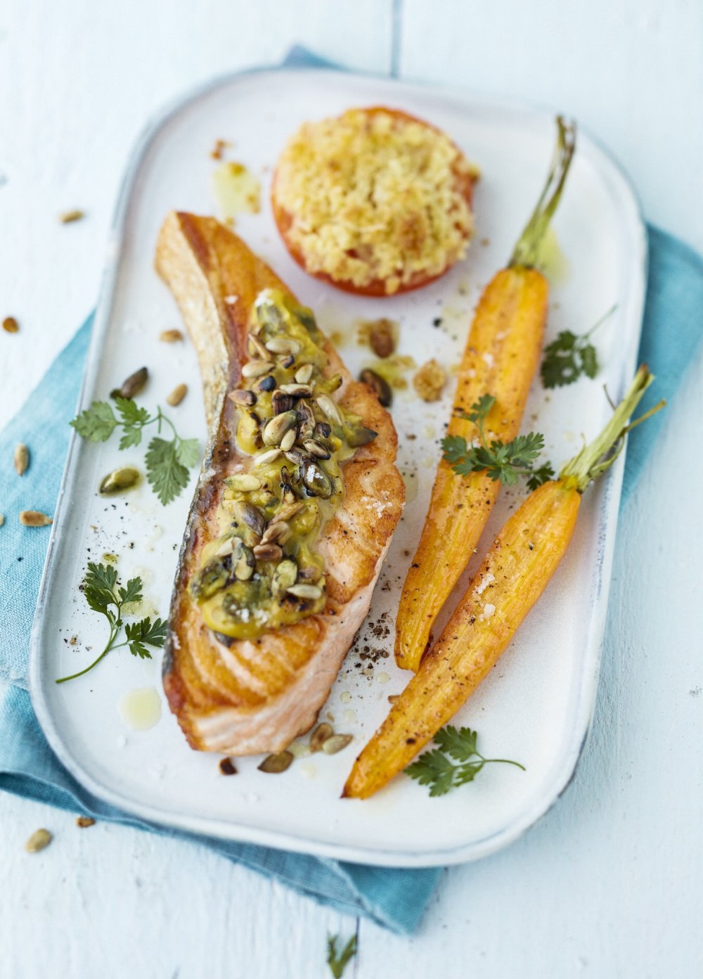 Pavé de saumon grillé à la moutarde au miel