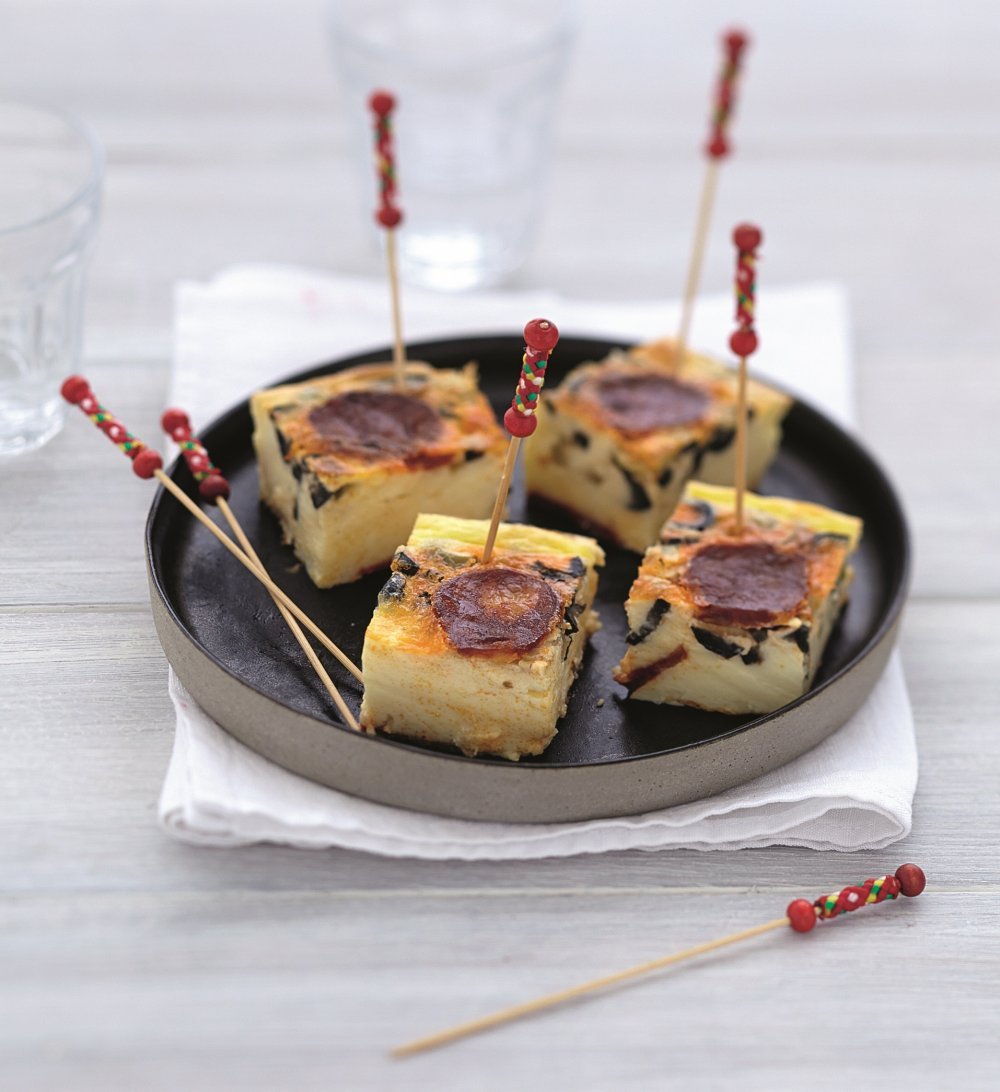 Clafoutis olives-chorizo