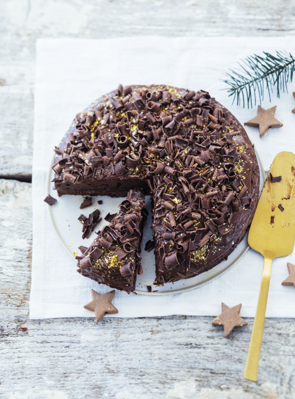 Gâteau de Noël tout chocolat