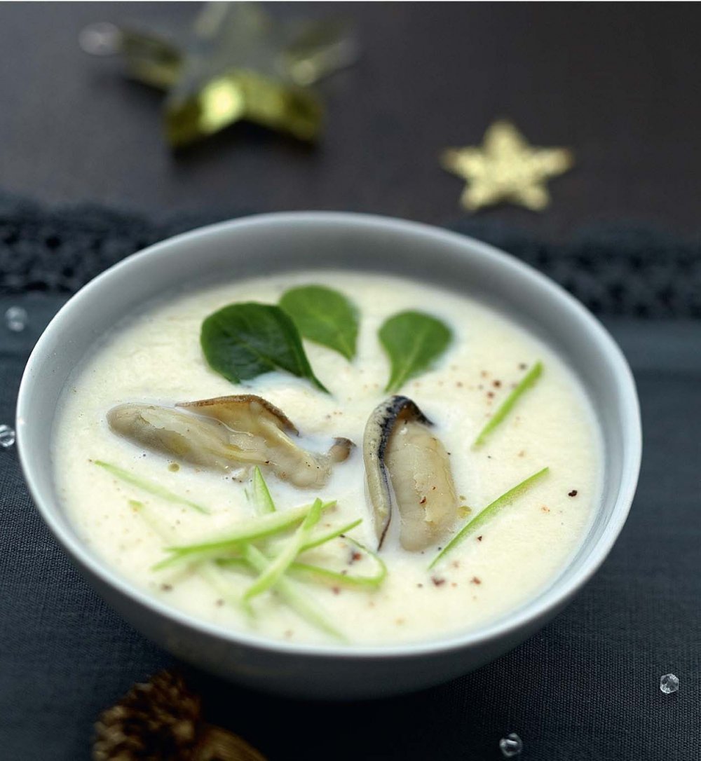 Crème de panais aux huîtres