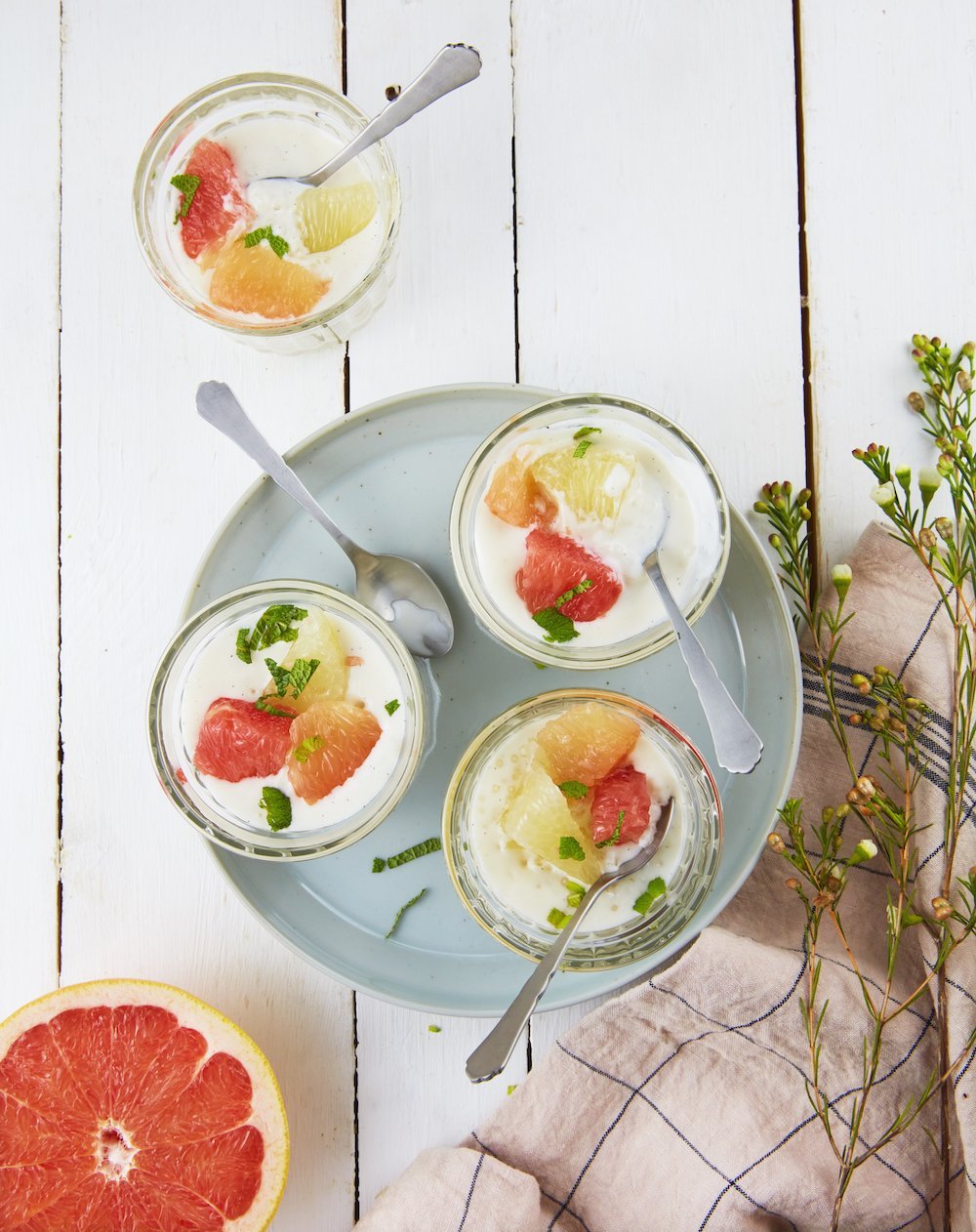 Perles de tapioca au pamplemousse rose