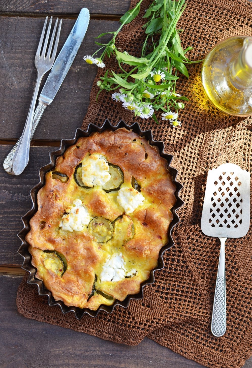 Clafoutis de courgettes et feta