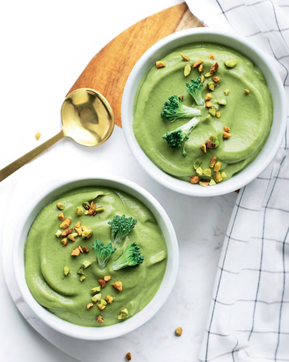 Velouté brocoli-pistache