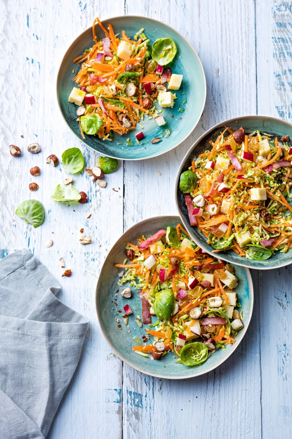 Salade de choux de Bruxelles au bacon et cheddar