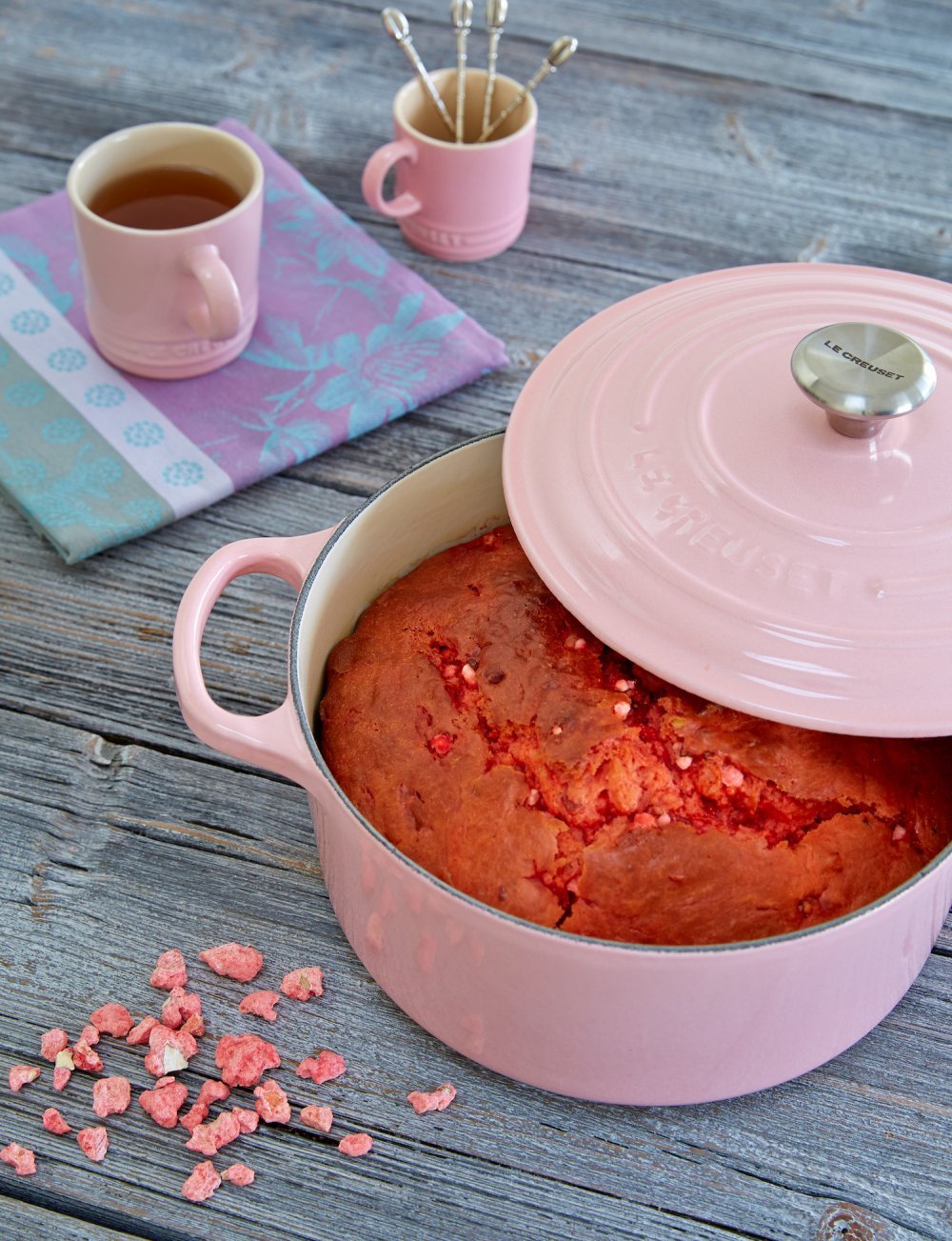 Brioche à la rose aux pralines
